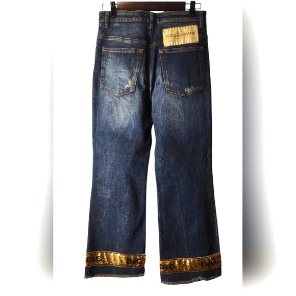 NWT Dolce & Gabbana Denim Jeans with Bling design 💥 - Picture 2 of 9